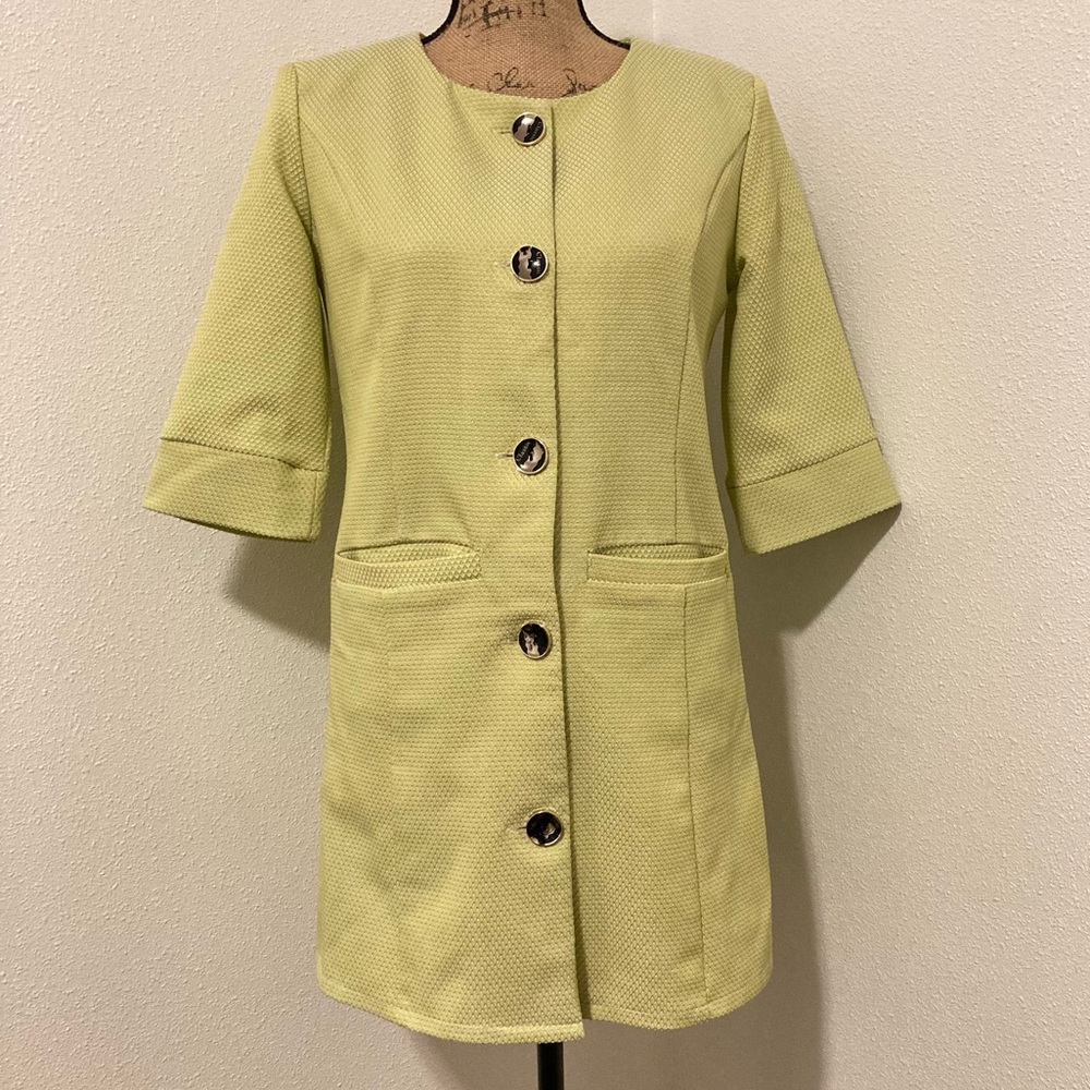 Vintage Van Gils Light Green Coat, M